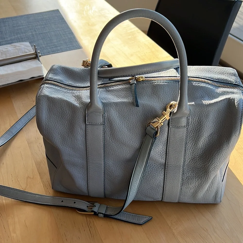 Tory Burch light blue bowler bag, pristine condition - Picture 2 of 8